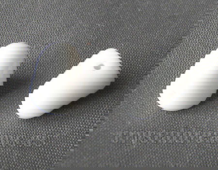 10x8mm Gumdrop Chalk White Agujero:1mm - - Crystaldreams Abalorios