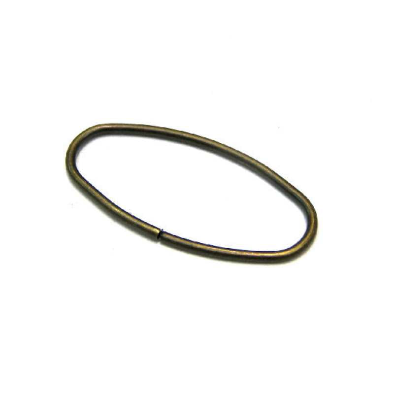 10x Anilla ovalada 25x12mm - Old Bronce - - Crystaldreams Abalorios
