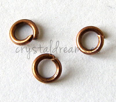 10x Anilla redonda 6mm Cobre - 0,8mm espesor - - Crystaldreams Abalorios