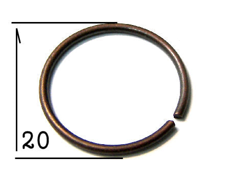 10x Anilla redonda abierta 20mm Cobre - - Crystaldreams Abalorios