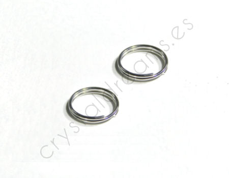 10x Anillas redondas dobles 5mm x 1,4mm espesor Acero Inoxidable - - Crystaldreams Abalorios