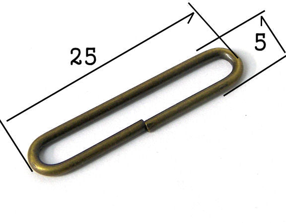 10x Argolla 25x5mm Bronce - Precio unitario - - Crystaldreams Abalorios