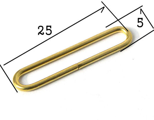 10x Argolla 25x5mm Dorado - Precio unitario - - Crystaldreams Abalorios