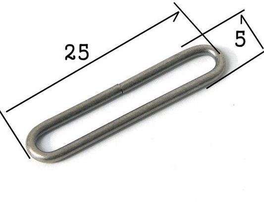 10x Argolla 25x5mm Plata Vieja - Precio unitario - - Crystaldreams Abalorios