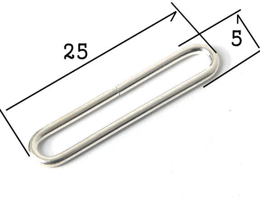 10x Argolla 25x5mm Plateado - Precio unitario - - Crystaldreams Abalorios
