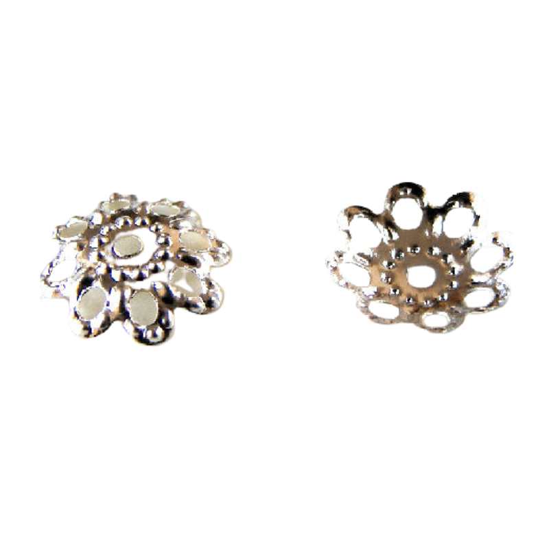 10x BONETES 10mm para cuentas de 12-14mm Agujero: 1mm Cascarilla - - Crystaldreams Abalorios