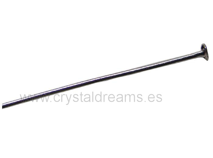 10x Baston alfiler 35 mm. Plateado - - Crystaldreams Abalorios