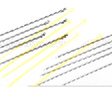 10x Baston alfiler 50 mm. Dorado - - Crystaldreams Abalorios