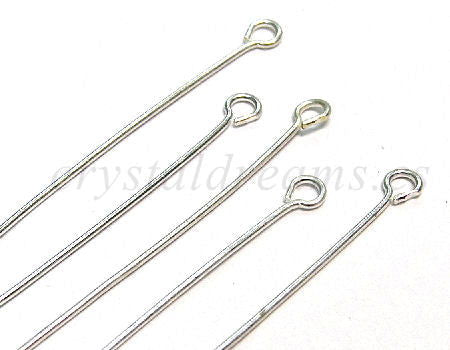 10x Baston anilla 40 mm. Plateado - - Crystaldreams Abalorios