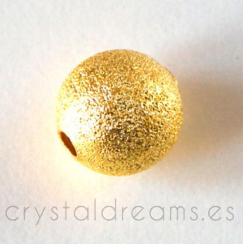 10x Cuentas metalicas -Doradas - 6mm - - Crystaldreams Abalorios