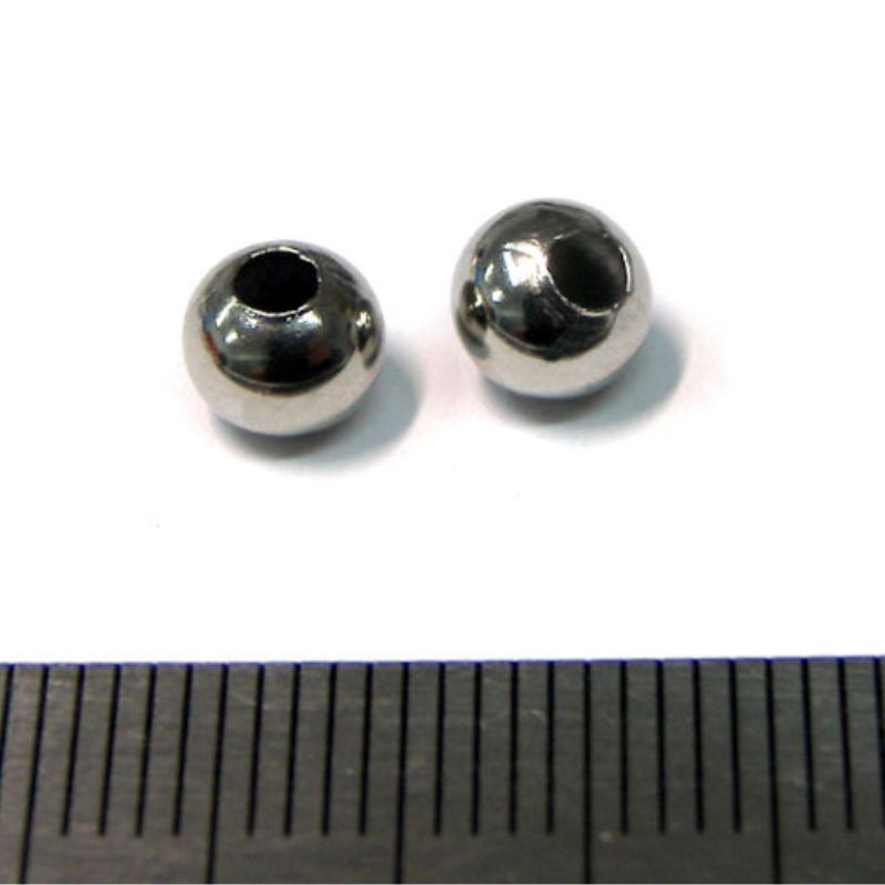 10x Distanciador/Cuenta o Barrilete redondo de acero inox 6mm - - Crystaldreams Abalorios