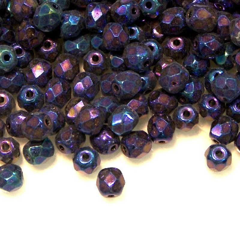 10x Facetadas 4mm BLUE IRIS -  - Crystaldreams Abalorios
