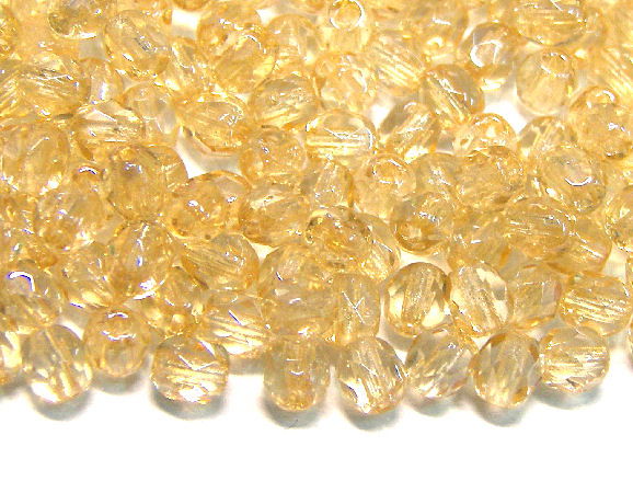 10x Facetadas 4mm CRYSTAL CHAMPAGNE - - Crystaldreams Abalorios
