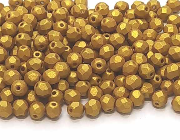 10x Facetadas 4mm GOLD SHINE GOLD - - Crystaldreams Abalorios