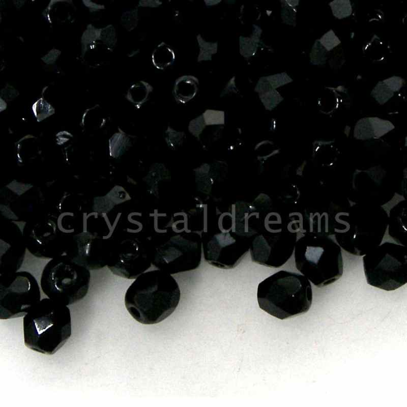 10x Facetadas 4mm JET (NEGRO) - - Crystaldreams Abalorios