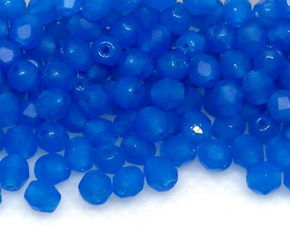 10x Facetadas 4mm MATTE OPAQUE BLUE - - Crystaldreams Abalorios