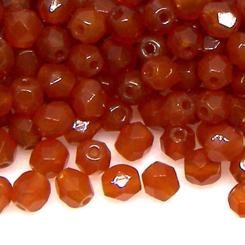 10x Facetadas 4mm MILKY CARAMEL - - Crystaldreams Abalorios