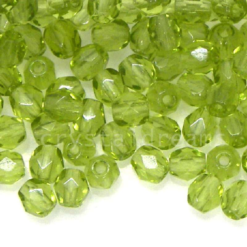 10x Facetadas 4mm OLIVINE - - Crystaldreams Abalorios