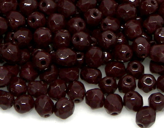 10x Facetadas 4mm OPAQUE CHOCOLATE - - Crystaldreams Abalorios