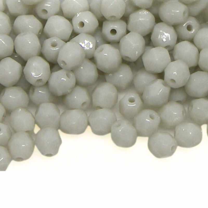 10x Facetadas 4mm OPAQUE GRAY - - Crystaldreams Abalorios