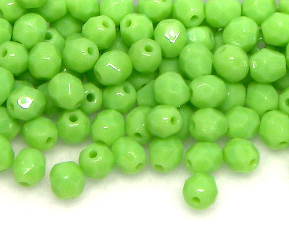 10x Facetadas 4mm OPAQUE OLIVINE - - Crystaldreams Abalorios