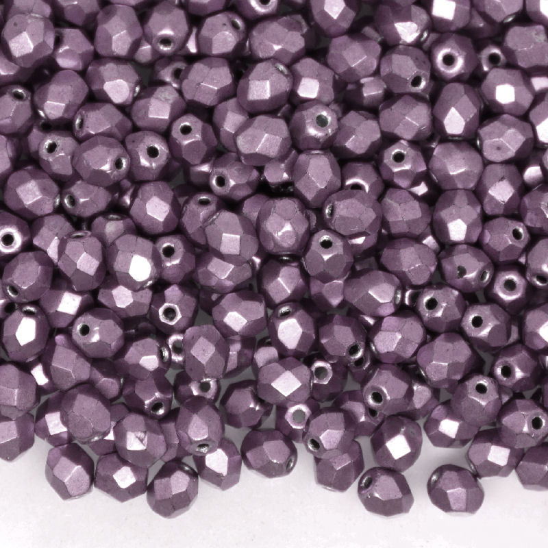 10x Facetadas 4mm SATURATED METALLIC CROCUS PETAL - - Crystaldreams Abalorios