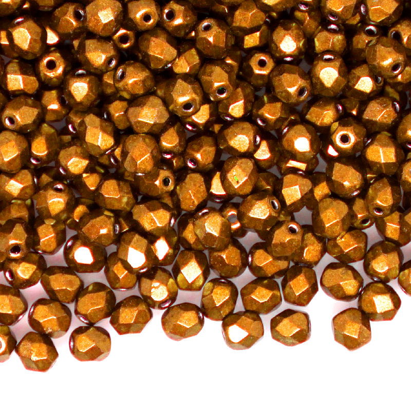 10x Facetadas 4mm SATURATED METALLIC FLAME - - Crystaldreams Abalorios