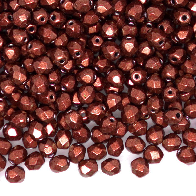 10x Facetadas 4mm SATURATED METALLIC MERLOT - - Crystaldreams Abalorios