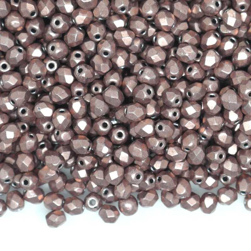 10x Facetadas 4mm SATURATED METALLIC PALE DOGWOOD - - Crystaldreams Abalorios