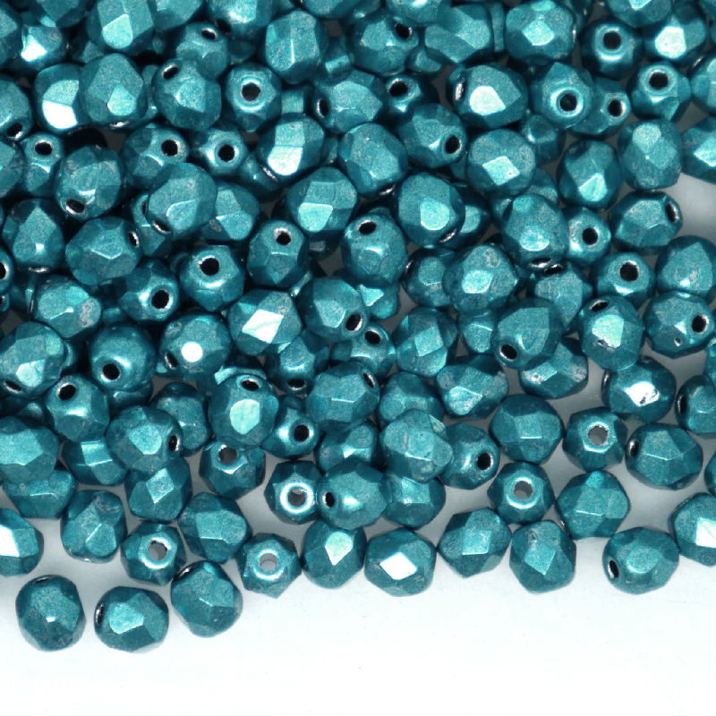 10x Facetadas 4mm SATURATED METALLIC SHADE SPRUCES - - Crystaldreams Abalorios