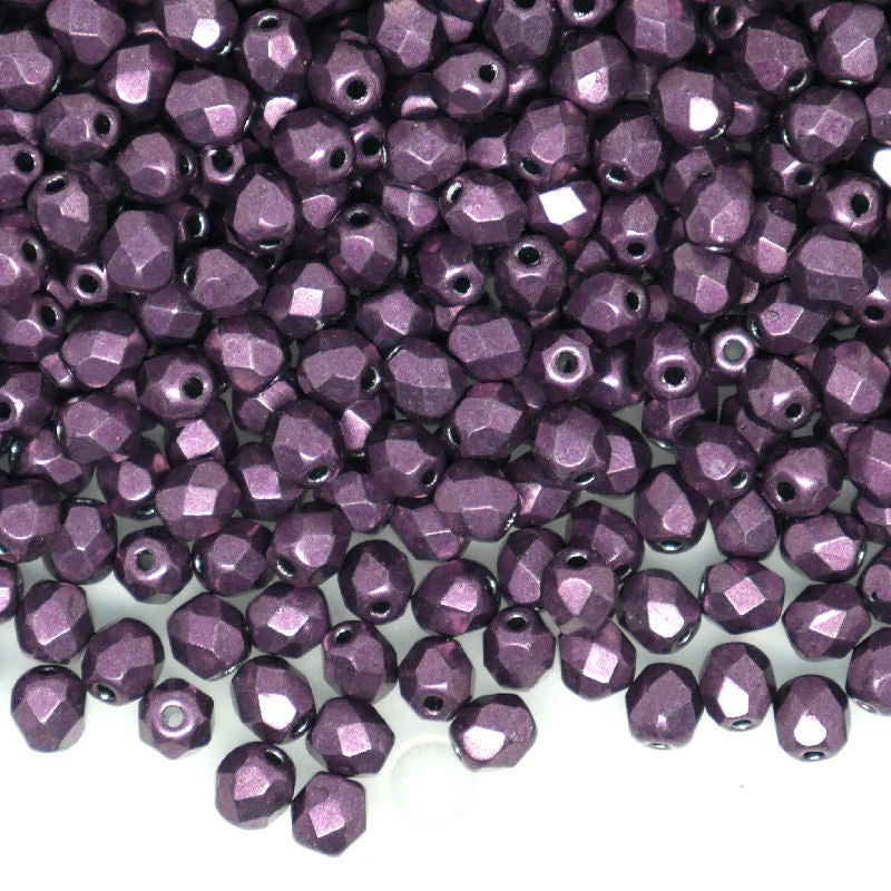 10x Facetadas 4mm SATURATED METALLIC TAWNY PORT - - Crystaldreams Abalorios