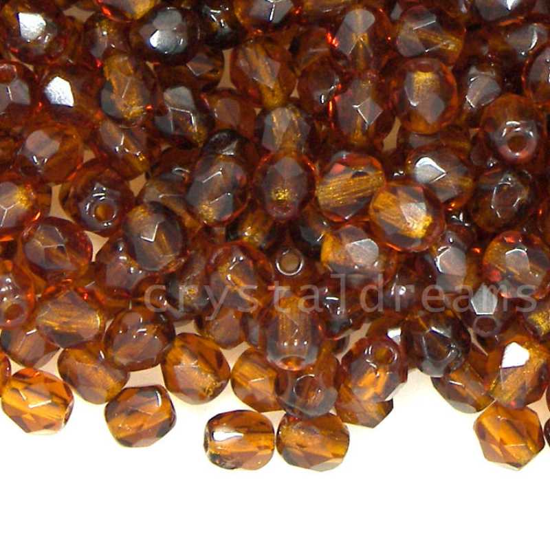 10x Facetadas 4mm SMOKED TOPAZ - - Crystaldreams Abalorios