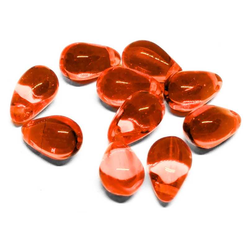 10x Gotas de Bohemia 6 x 9mm Hyacinth - - Crystaldreams Abalorios