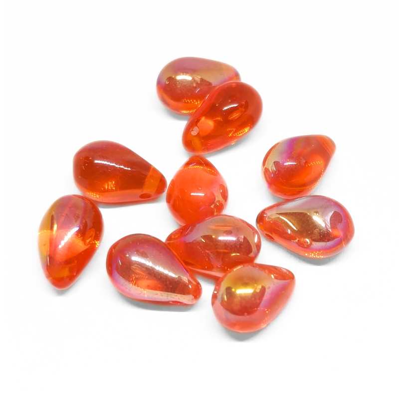 10x Gotas de Bohemia 6 x 9mm Hyacinth AB - - Crystaldreams Abalorios