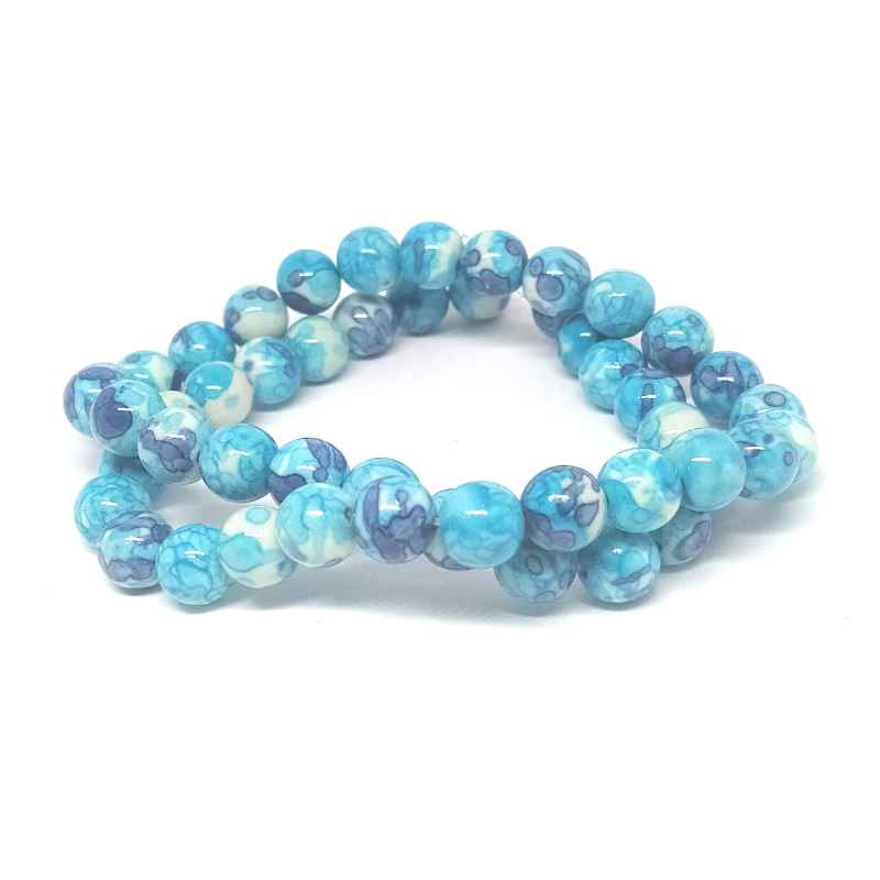 10x Jade 6mm Natural Ocean - - Crystaldreams Abalorios