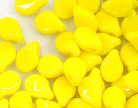 10x PIP Beads Petalos 7x5mm - Aguj: 0,8mm Color: Opaque Yellow - - Crystaldreams Abalorios