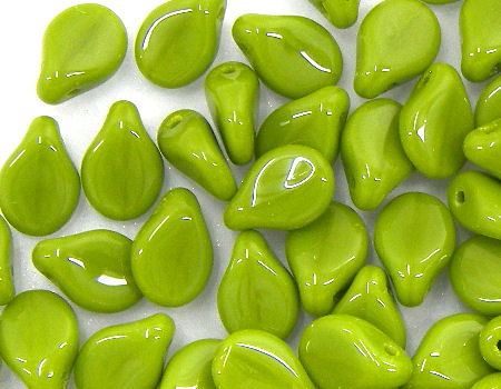 10x PIP Beads Petalos 7x5mm Aguj: 0,8mm Color: Opaque Olivine - - Crystaldreams Abalorios