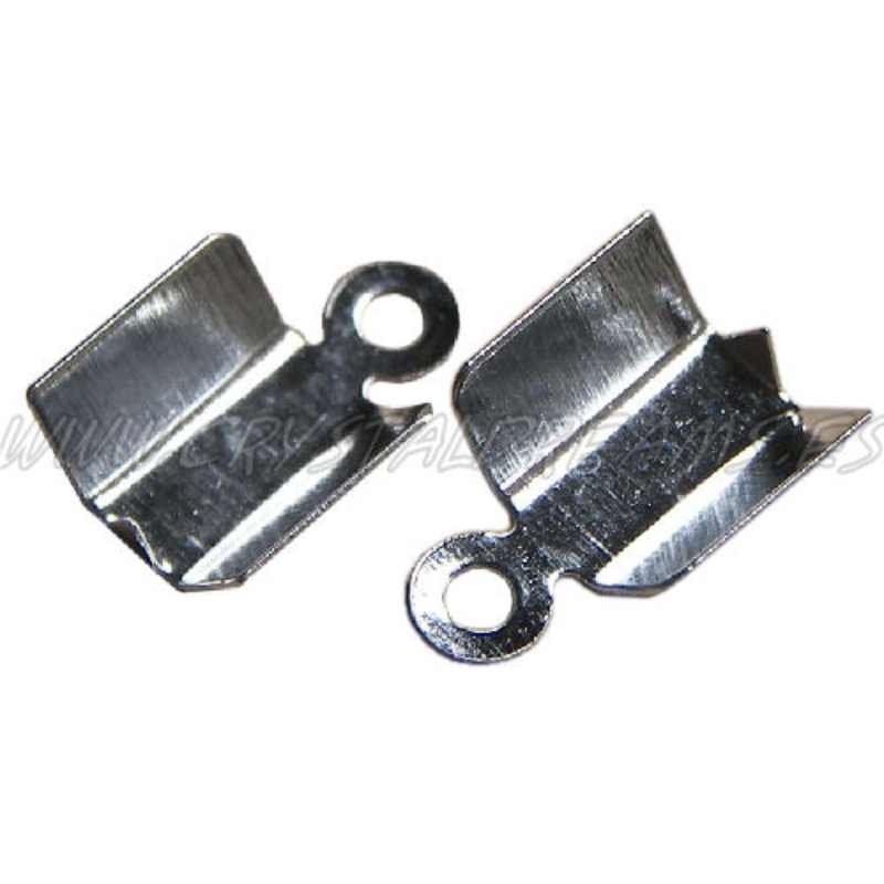 10x Terminales 10x4mm Agujero:1,3mm Plateado - - Crystaldreams Abalorios