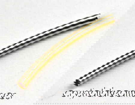 10x Tubos Metalicos Dorado 25x2mm - Agujero: 1,2mm - - Crystaldreams Abalorios