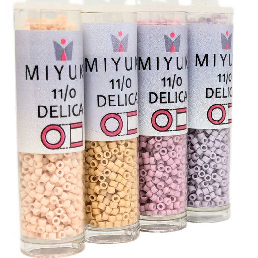 11/0 Delica Miyuki - 4 Colores Mix "Sunset Glow" en Tubo Miyuki 7,2gr -