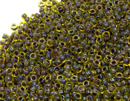 11/0 MIYUKI - rocalla - Amethyst Lined Yellow - 1gr. - - Crystaldreams Abalorios