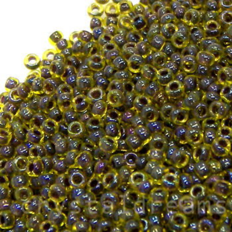 11/0 MIYUKI - rocalla - Amethyst Lined Yellow - 1gr. - - Crystaldreams Abalorios