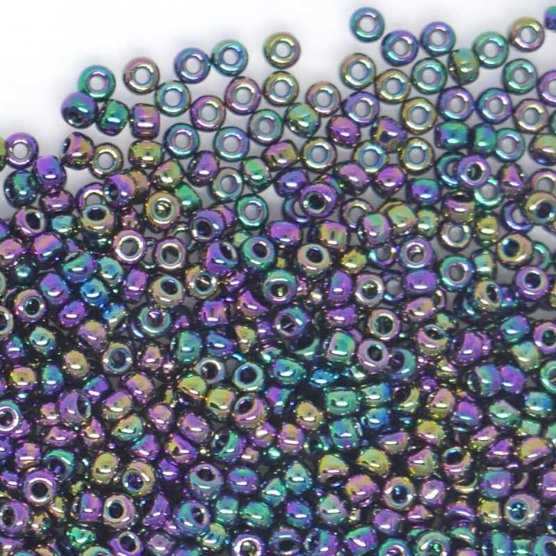 11/0 MIYUKI - rocalla - Blue Opaque Rainbow - 1gr. - - Crystaldreams Abalorios