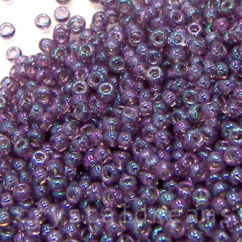 11/0 MIYUKI - rocalla - Dk. Amethyst Gold Luster - 1gr. - - Crystaldreams Abalorios
