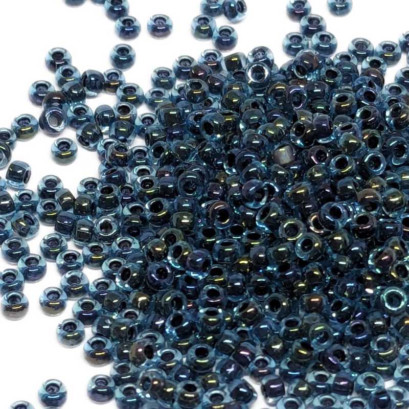 11/0 MIYUKI - rocalla - Navy Lined Aqua AB - 1gr. - - Crystaldreams Abalorios