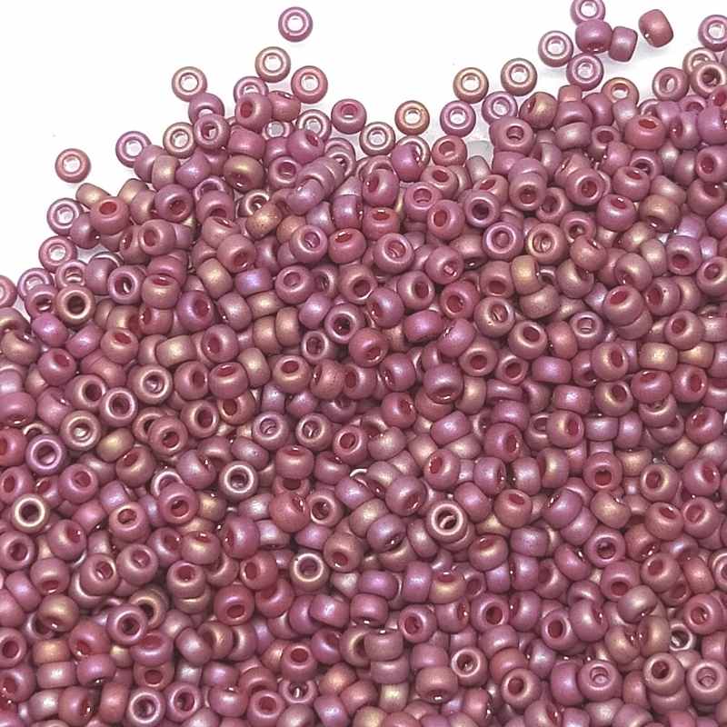 11/0 MIYUKI - rocalla - Op. Glazed. Frosted Dark Red - 1gr. - - Crystaldreams Abalorios