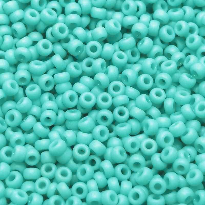 11/0 MIYUKI - rocalla - Opaque Matte Turquoise Green - 1gr. - - Crystaldreams Abalorios