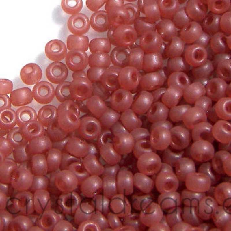 11/0 MIYUKI - rocalla - Semi-Frosted Dark Rose - 1gr. - - Crystaldreams Abalorios