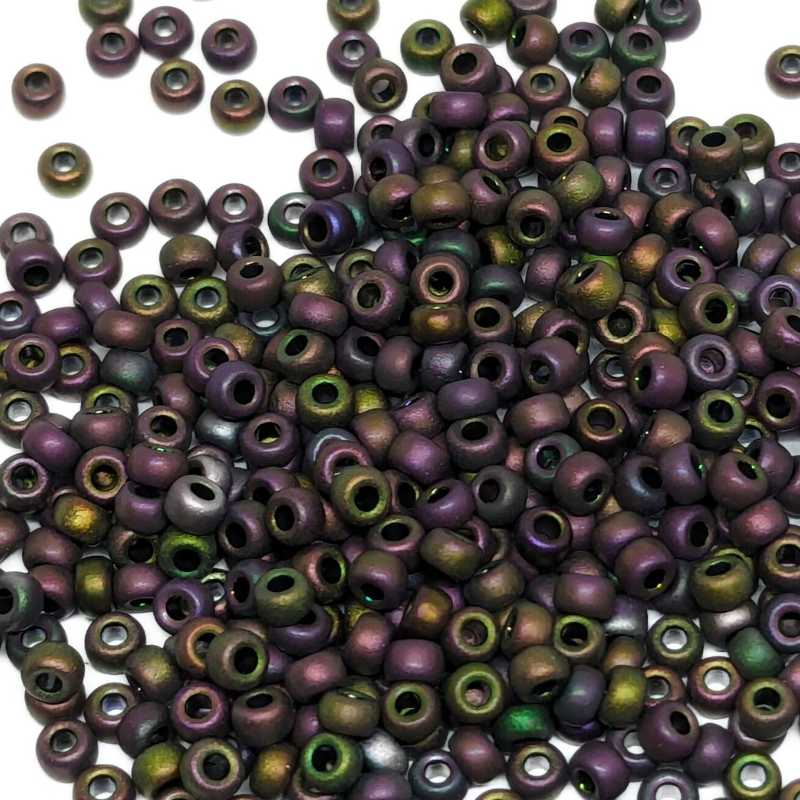 11/0 MIYUKI - rocalla Matte Green Purple - 1 gr. - - Crystaldreams Abalorios