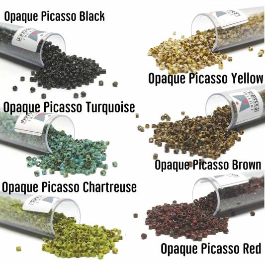 11/0 MIYUKI 6 Colores Delicas Surtido Picasso 7gr cada color -